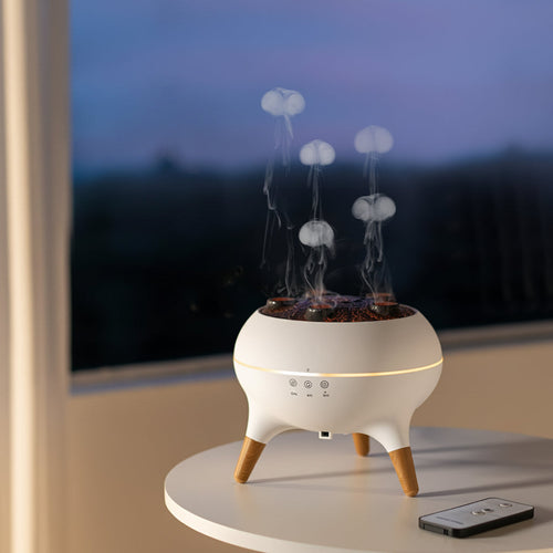 Jellyfish Air Humidifier – 250ml Essential Oil Diffuser with Remote Control, Color Changing Night Lights and Relaxing Mist