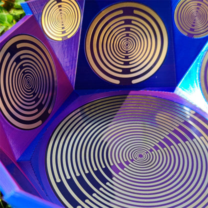 Polarizing Disk Energy Bowl – Multi-Frequency Oscillator Crystal Purification Decor for Meditation Spaces, Display and Relaxing Home Ambience