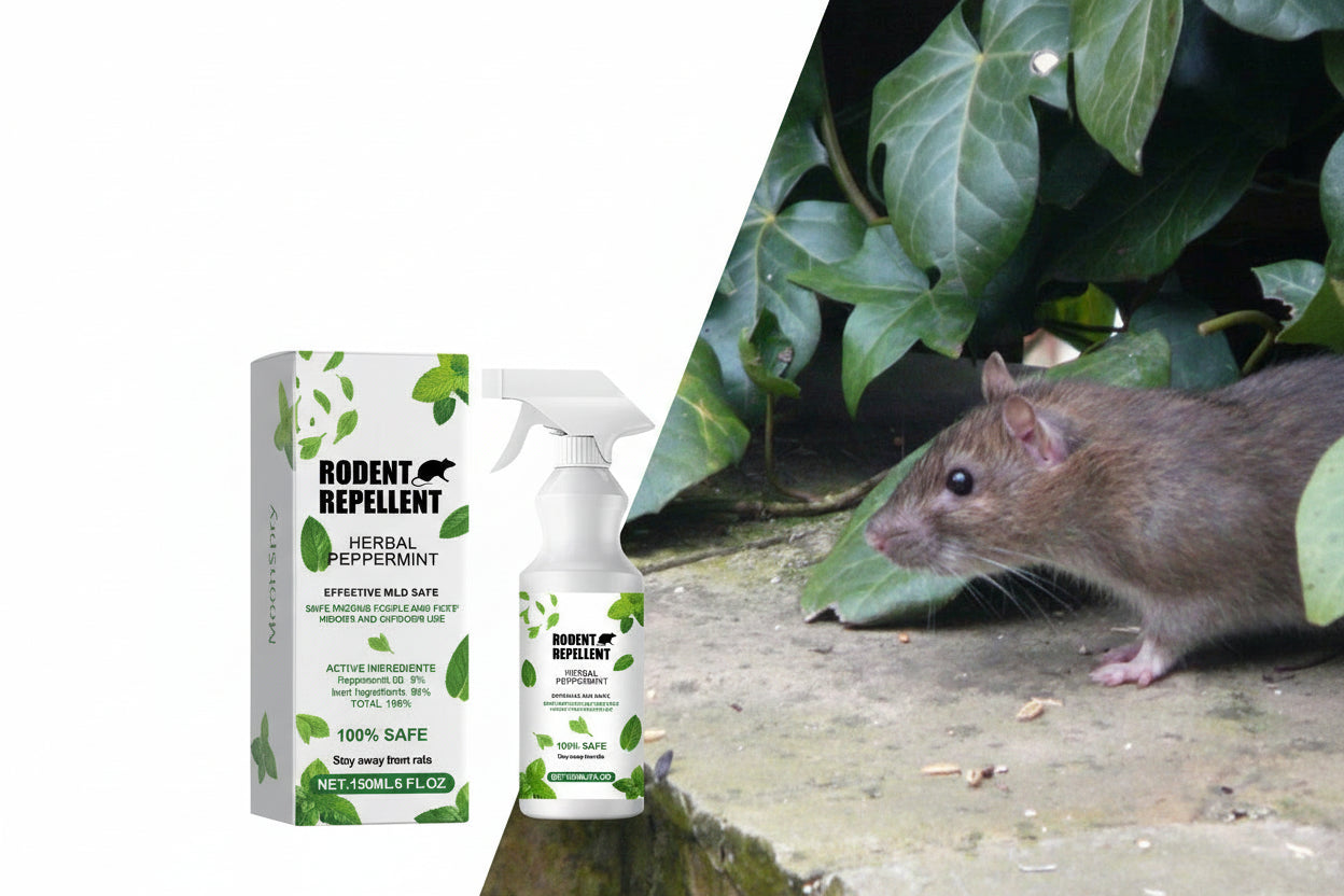 Mint Scent Rodent Repellent Spray – Long Lasting Mouse and Rat Deterrent Safe for Homes, Gardens, Children and Pets
