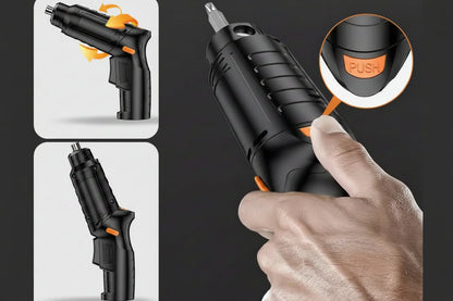 Electric Screwdriver – 2-in-1  4.5N·m Cordless Power Driver with Manual Mode, USB Charging and Compact Design for Furniture Cabinet Assembly
