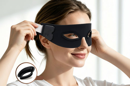 LED Eye Mask – 7-Color Flexible Silicone Photon Beauty Mask for Relaxation, Eye-Care Routines and Smoother-Looking Under-Eye Skin at Home