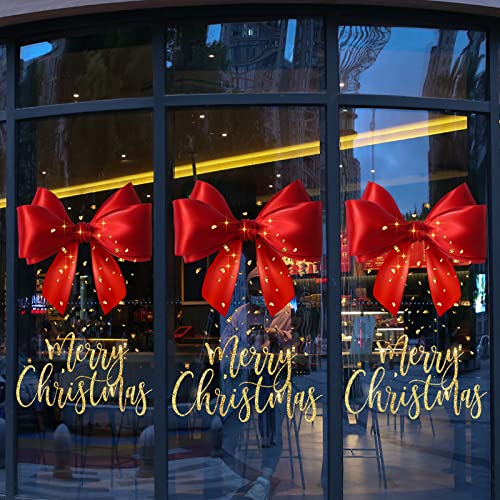 Christmas Window Cling Stickers – Snowflake Glass Decals for Storefronts, Doors and Holiday Home Decor