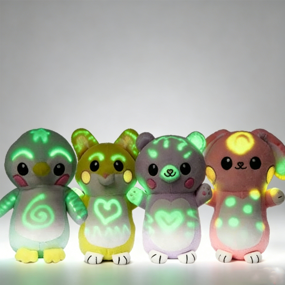 Glow-in-the-Dark Doodle Plush Toy – Luminous Drawing Doll for Creative Play, Educational Activities, Sensory Fun and Stress Relief