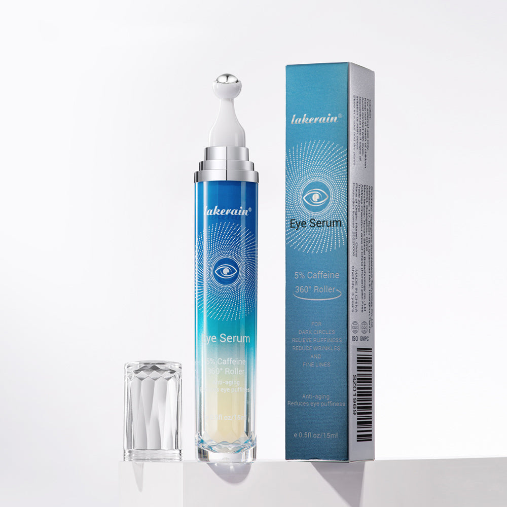 Caffeine Eye Serum Roller – 360° Massage Ball Treatment for Dark Circles, Puffiness and Hydrating Under-Eye Skincare