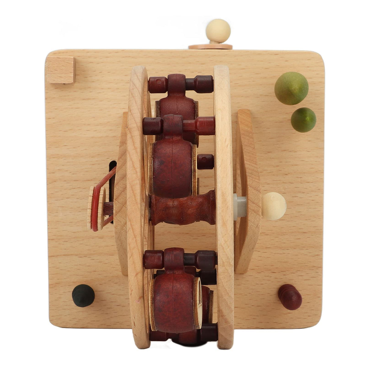 Hand Crank Windmill Music Box – Wooden Rotating Desktop Ornament for Home Decor and Memorable Gifts