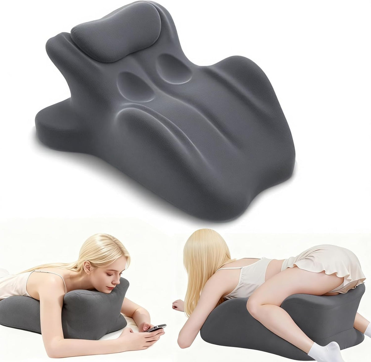 Adjustable Reading Support Pillow – Orthopedic Wedge Cushion for Bed Reading, Stomach Sleeping and Comfortable Back Support