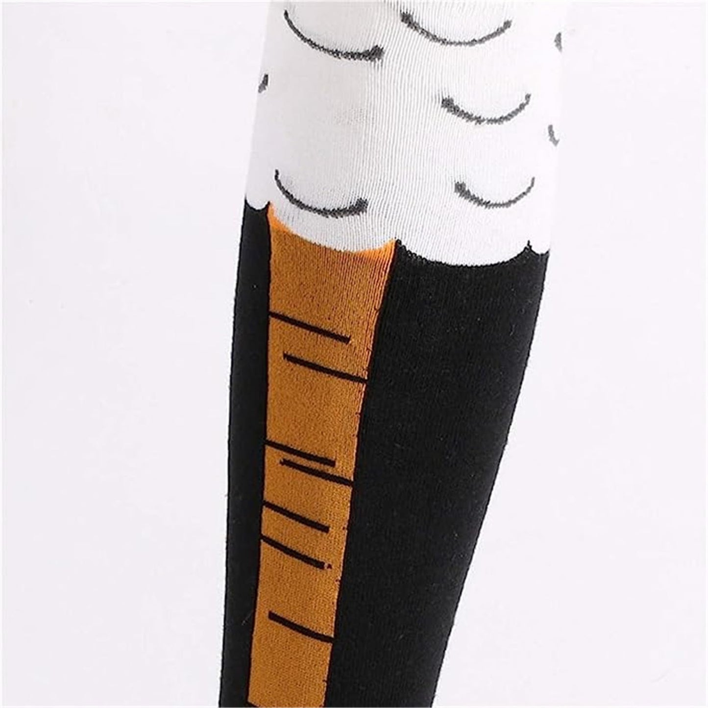 Funny 3D Chicken Print Socks – Stretch Cotton Cartoon Cosplay Knee High Socks for Gifts and Everyday Fun Fashion