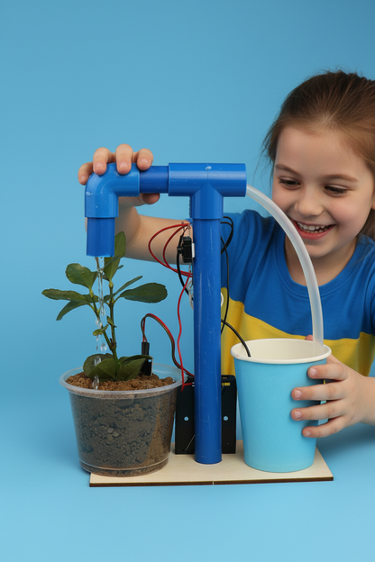 STEM Automatic Plant Watering Kit – DIY Physics Science Experiment Toy for Children, Educational Technology Project and Creative Learning