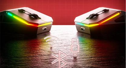 RGB Wireless Gaming Mouse – Three-Mode Bluetooth Mouse with 12800 DPI Precision Tracking, Colorful Lighting and Ergonomic Performance Design