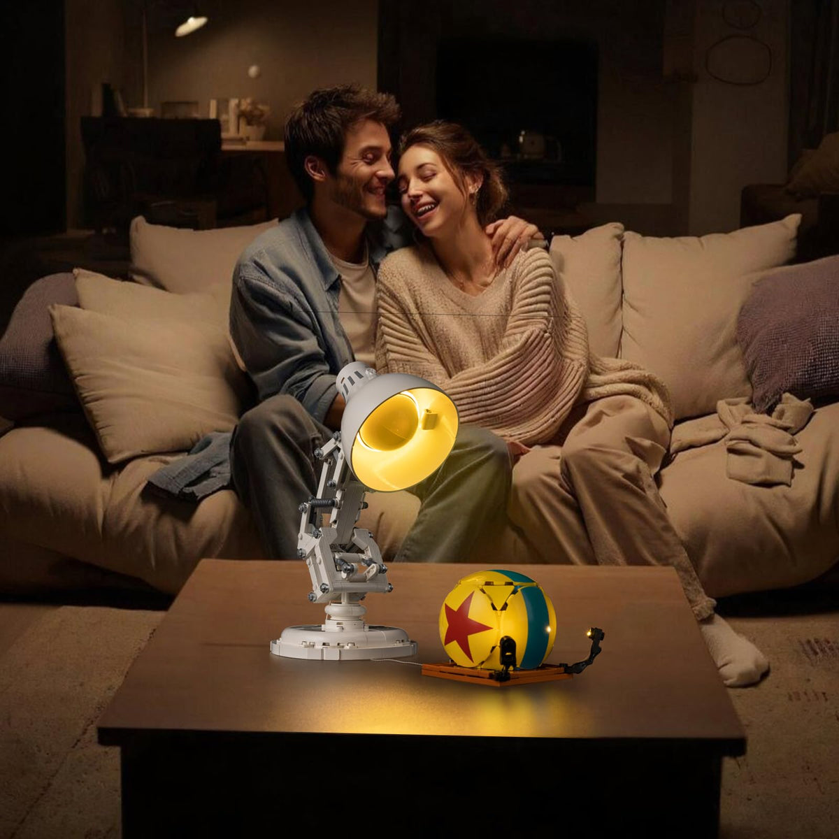 LED Light Kit for Pixar Luxo Jr Model-Decorative Lighting Upgrade Compatible with Building Block Displays