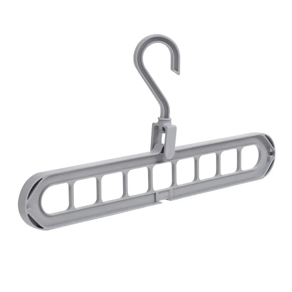 Foldable Rotating Magic Hangers – 9 Hole Closet Organizer Hooks for Space Saving Wardrobe and Clothing Storage Solutions