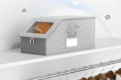 Foldable Hat Storage Box – Large Capacity Dustproof Organizer with Clear Window for Baseball Caps, Clothing Hats and Closet Storage