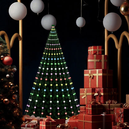 Smart RGB Christmas Tree Lights – Bluetooth App Controlled LED Fairy Lights with Music Sync and Timer