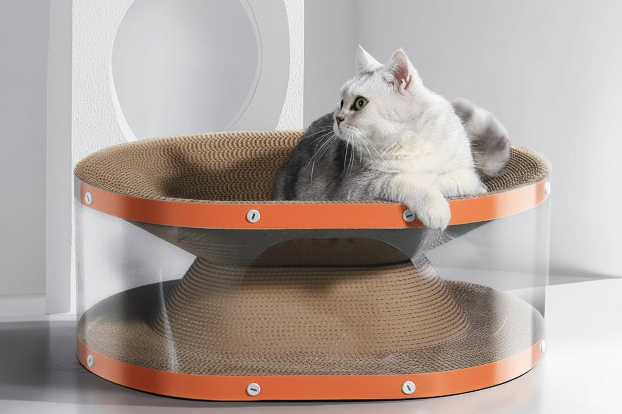 Double Layer Cat Scratching Board – 2-in-1 Cat Bed and Climbing Nest with Durable Scratch Surface for Indoor Pet Play and Rest