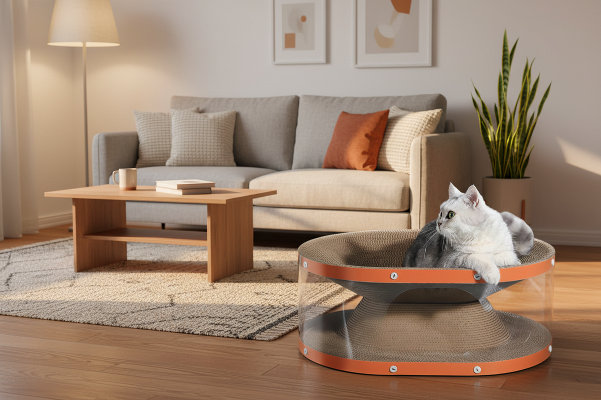 Double Layer Cat Scratching Board – 2-in-1 Cat Bed and Climbing Nest with Durable Scratch Surface for Indoor Pet Play and Rest