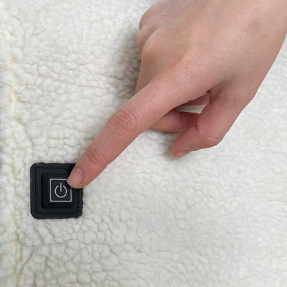 Electric Heated Sherpa Chair Pad – Adjustable Temperature Seat Cushion for Sofas, Office Chairs and Cozy Winter Comfort