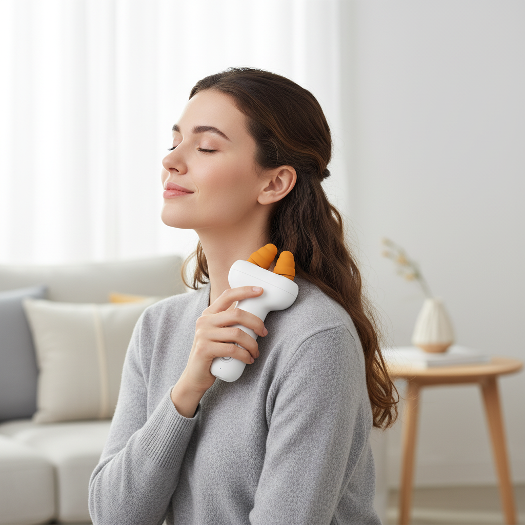 Mini Smart Electric Massager – Portable Finger-Pressing and Kneading Tool for Shoulder and Neck Relaxation at Home, Office or While Traveling