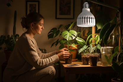 LED Grow Light Bulb – 12W Energy-Efficient Indoor Plant Lamp for Seedlings, Herbs, Vegetables, Houseplants and Year-Round Home Gardening