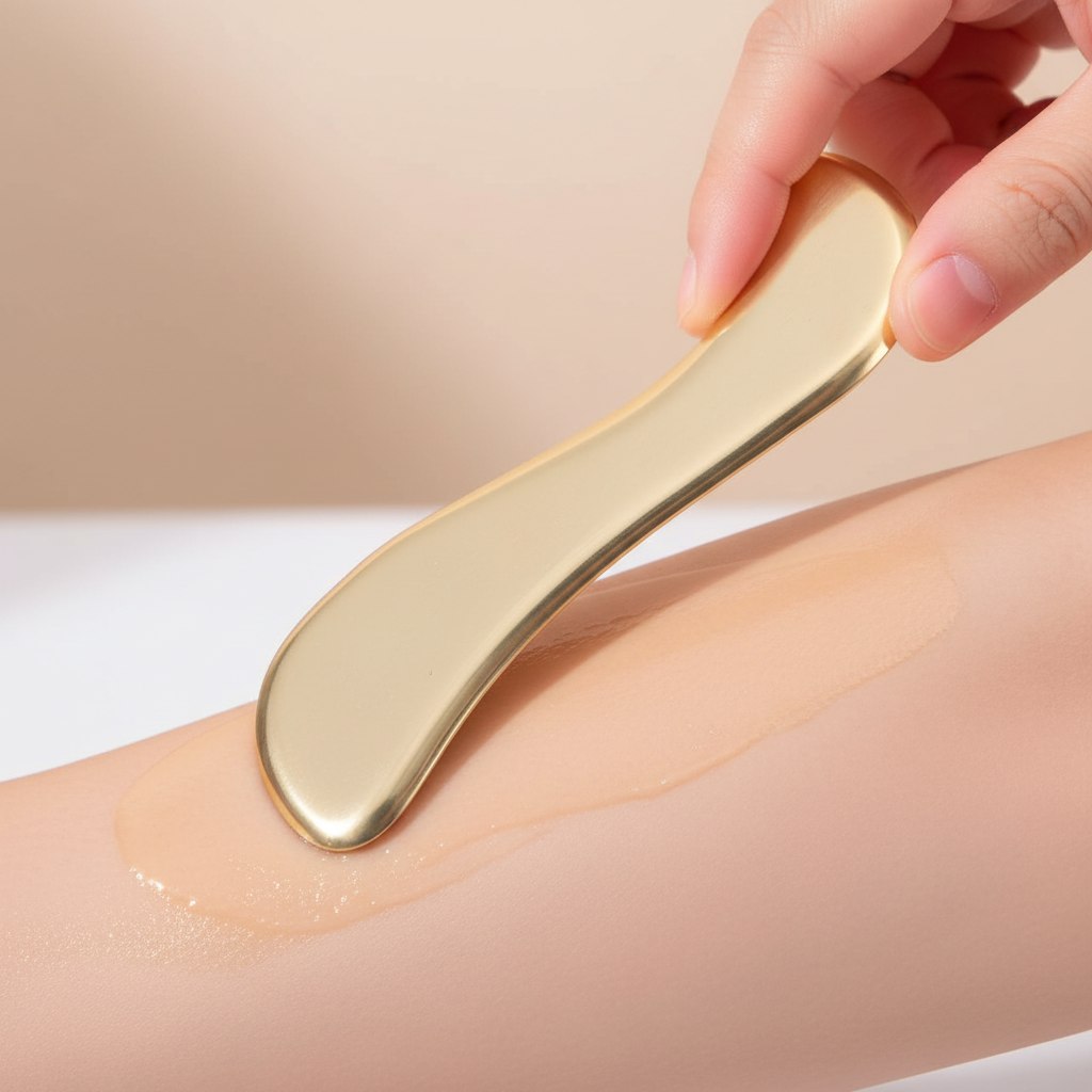 Pure Copper Gua Sha Tool – Full Body Massage Scraping Plate for Neck, Back, Shoulders and Relaxation Therapy