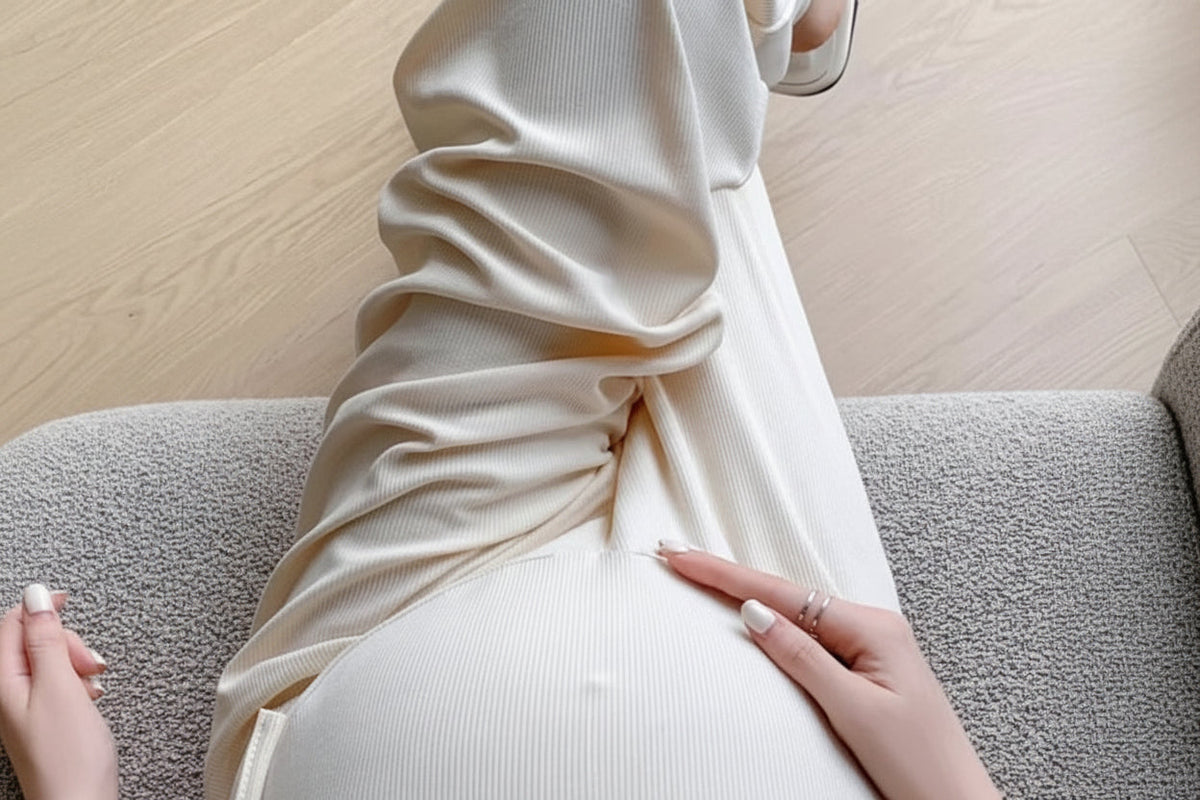 Maternity Wide Leg Trousers – Comfortable Drawstring Pregnancy Pants for Casual Spring and Summer Everyday Wear