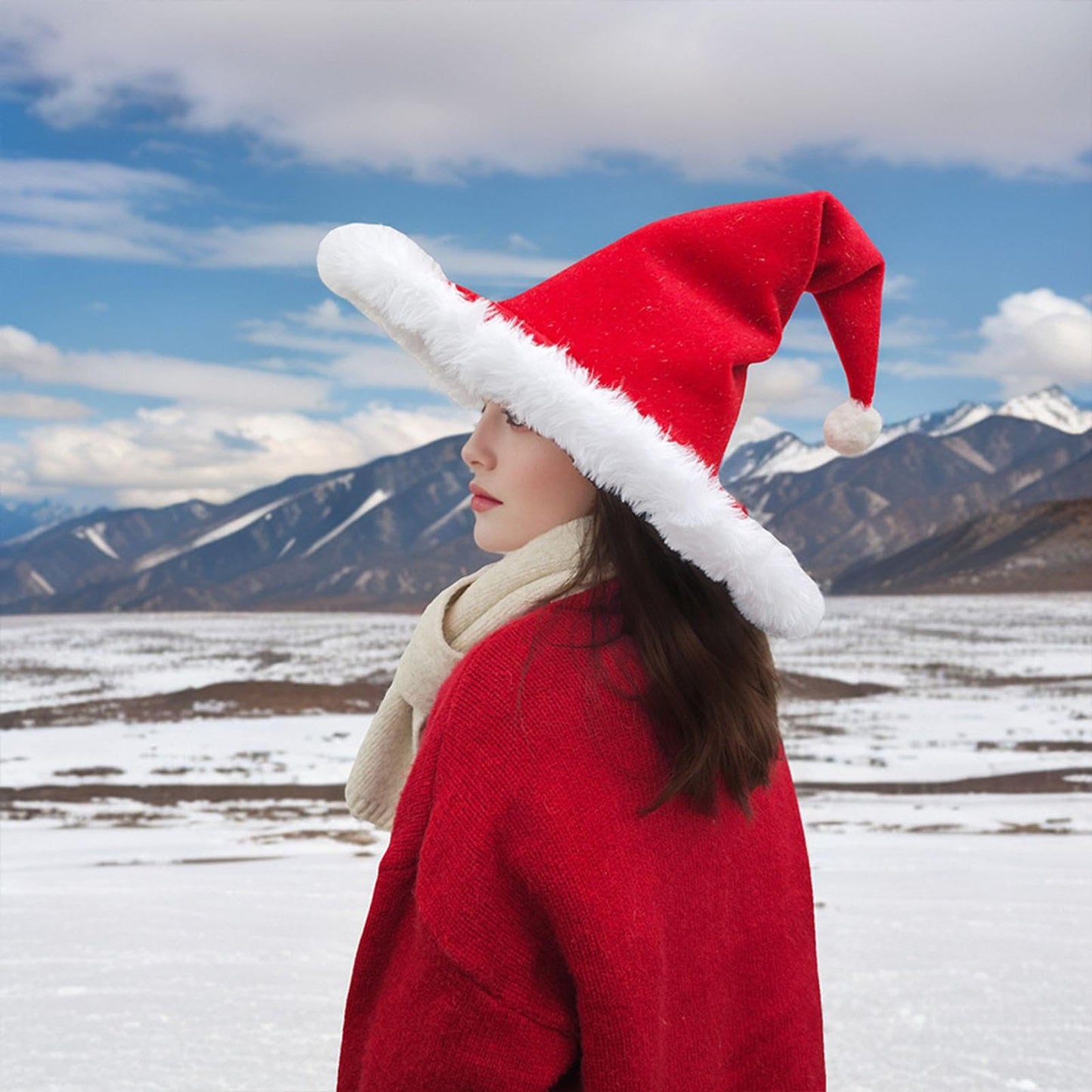 Luxury Santa Hat – Extra Thick Plush Christmas Cap for Adults, Holiday Parties and Festive Family Celebrations