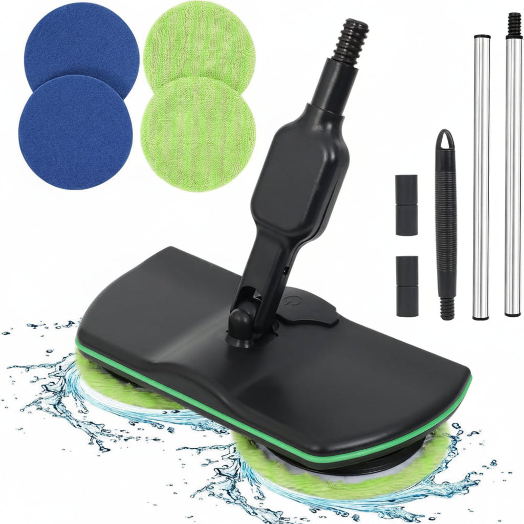 Cordless Electric Floor Scrubber – 2-in-1 Rechargeable Rotating Spin Mop for Powerful Hard Floor Cleaning, Polishing and Everyday Home Care