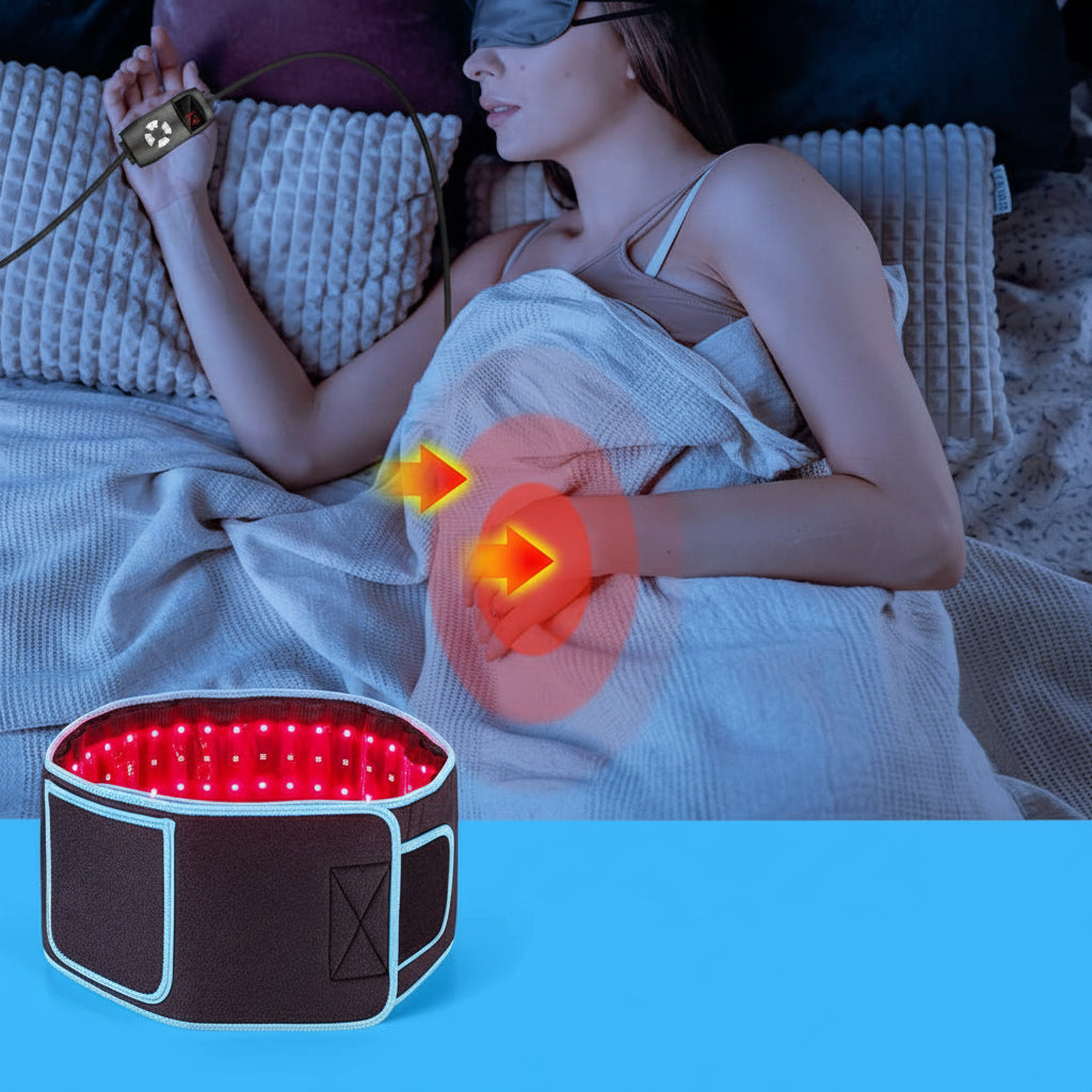 Red and Infrared Light Therapy Belt – 660NM and 850NM LED Wrap for Waist, Face and Body Beauty, Relaxation and Home Wellness Routines