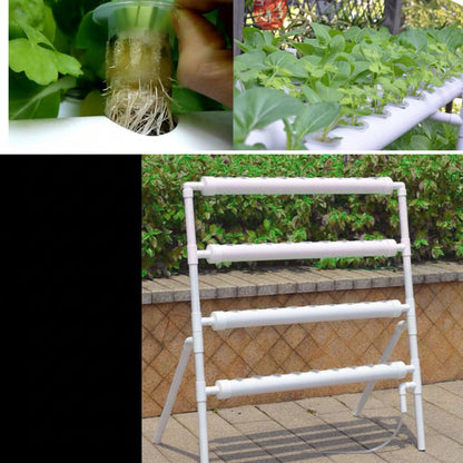NFT Hydroponic Grow Kit – 36-Hole Indoor Greenhouse Planting Box Gardening System with Nursery Pots and Vertical Growing Rack