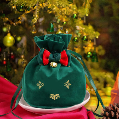 Christmas Apple Gift Bags Set - Festive Holiday Packaging Pouches for Party Favors and Seasonal Gift Giving