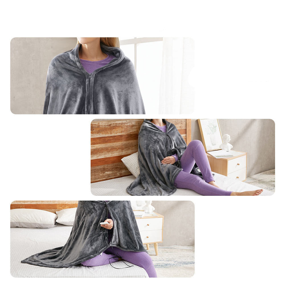 Washable Heated Throw Blanket - USB Powered Wearable Heating Blanket with Multiple Heat Levels for Cozy Warmth