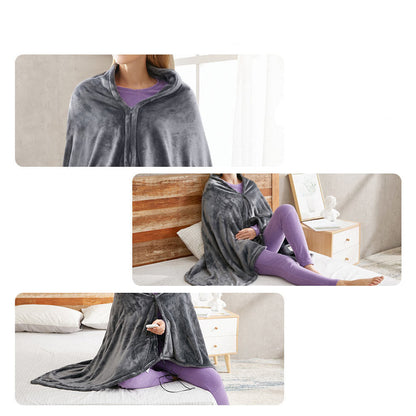 Washable Heated Throw Blanket - USB Powered Wearable Heating Blanket with Multiple Heat Levels for Cozy Warmth