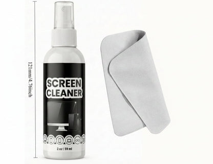 Screen Cleaner Kit – Streak-Free Spray and Polishing Cloth for MacBook, iPad, iPhone, Laptop, Monitor and TV Display Care