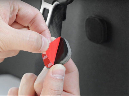 Magnetic Car Seat Belt Holder – PU Leather Safety Belt Limiter Clip Designed to Prevent Sliding, Falling and Uncomfortable Seatbelt Movement