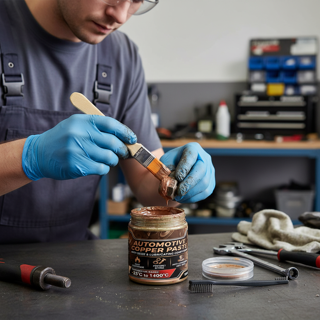 High-Temp Copper Grease 1400°C – Anti-Seize Lubricant for Car Brakes, Exhausts, Spark Plugs and Bolts with Convenient Applicator Brushes