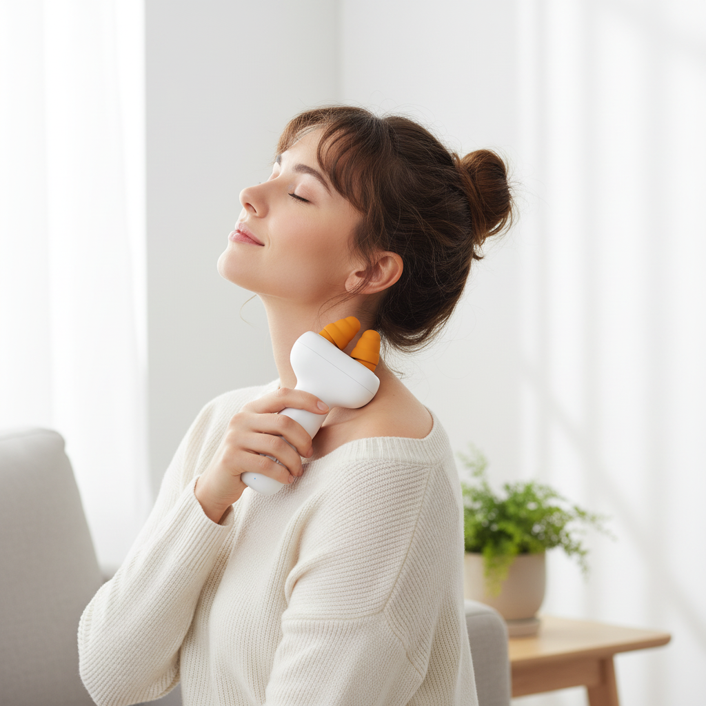 Mini Smart Electric Massager – Portable Finger-Pressing and Kneading Tool for Shoulder and Neck Relaxation at Home, Office or While Traveling