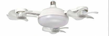 Drone-Style Ceiling Fan Light – 2-in-1 E27 LED Fan Lamp with Remote Control and Three Colors for Home, Dining and Restaurant Spaces