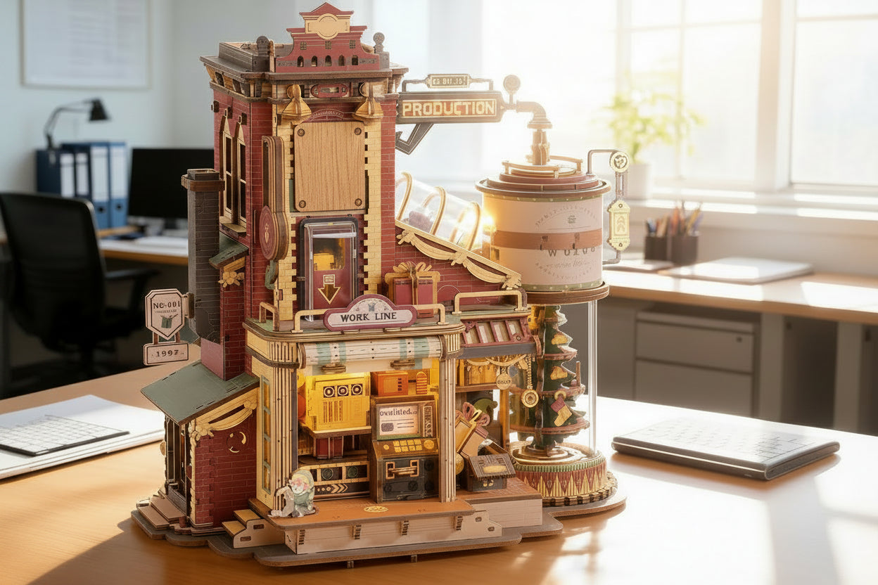 Christmas Wooden Music Box Puzzle – 3D DIY Model Kit with Musical Mechanism for Holiday Crafts, Display and Memorable Gifts