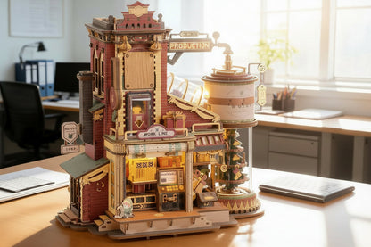 Christmas Wooden Music Box Puzzle – 3D DIY Model Kit with Musical Mechanism for Holiday Crafts, Display and Memorable Gifts