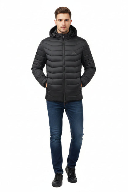 Men's USB Heated Jacket - Winter Thermal Coat with Electric Heating Technology for Outdoor Activities and Travel