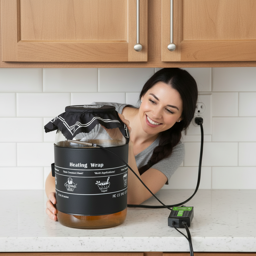 Kombucha Heating Wrap – Waterproof Fermentation Heater for Even Temperature Control and Consistent Home Brewing Results