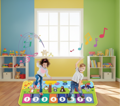 Piano Dance Mat for Kids – Interactive Musical Floor Keyboard Play Mat with Educational Sounds, Fitness Fun and Early Learning Gift