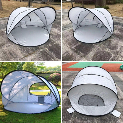 Automatic Beach Tent – Windproof Seaside Sun Shelter with Quick-Open Design, Sunroof and UV Protection for Family Beach Trips and Outdoor Play