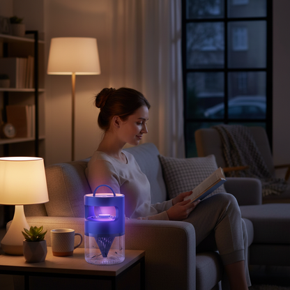 Portable Ion Purification Mosquito Killer Lamp – Quiet Plug-In Electric Fly Trap with Charging Function for Indoor Pest Control