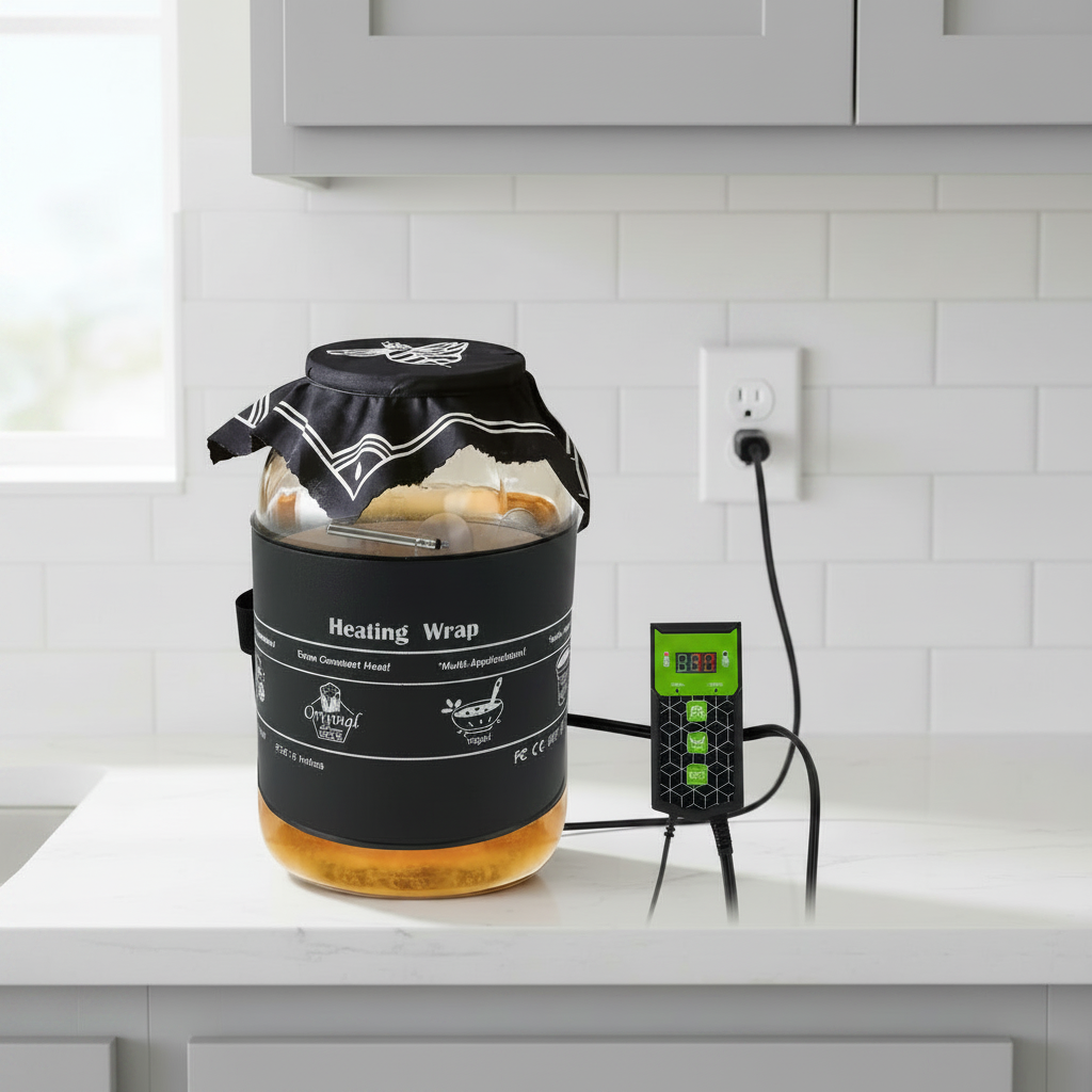 Kombucha Heating Wrap – Waterproof Fermentation Heater for Even Temperature Control and Consistent Home Brewing Results