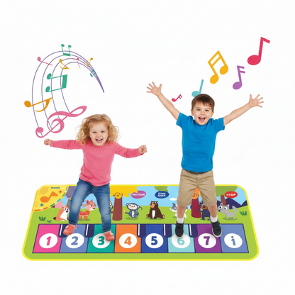 Piano Dance Mat for Kids – Interactive Musical Floor Keyboard Play Mat with Educational Sounds, Fitness Fun and Early Learning Gift