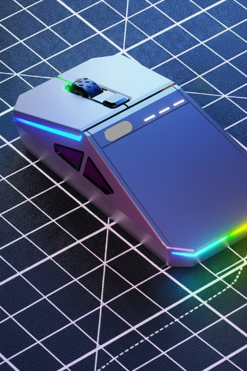 RGB Wireless Gaming Mouse – Three-Mode Bluetooth Mouse with 12800 DPI Precision Tracking, Colorful Lighting and Ergonomic Performance Design
