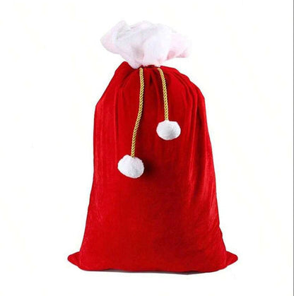 Extra Large Santa Gift Sack – Velvet Drawstring Christmas Present Bag for Holiday Gifts and Party Decor