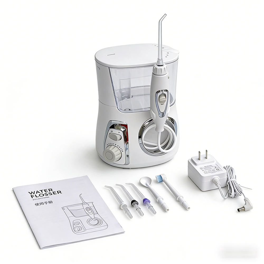 High-End Electric Water Flosser – 5 Nozzles, 10 Modes and 800ML Tank for Deep Oral Cleaning, Gum Care and Fresh Breath