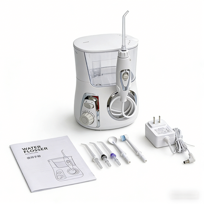 High-End Electric Water Flosser – 5 Nozzles, 10 Modes and 800ML Tank for Deep Oral Cleaning, Gum Care and Fresh Breath