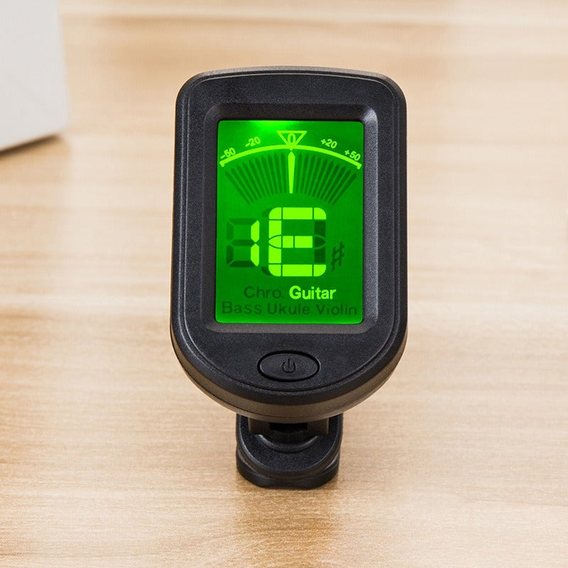 Clip On Guitar Tuner – Rotatable LCD Digital Tuner for Guitar, Ukulele, Violin and String Instrument Accurate Tuning